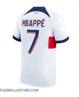Günstige Paris Saint-Germain Kylian Mbappe #7 Auswärtstrikot 2023-24 Kurzarm
